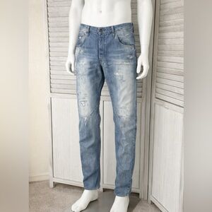 G-Star RAW ARC 3D Slim Jeans | Size 36x34 | Medium Wash | Distressed Denim |